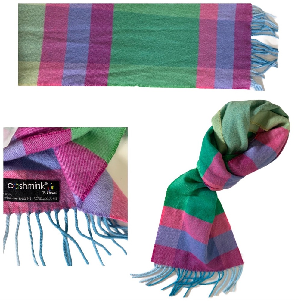 V Frass- yummy soft purple pink green scarf